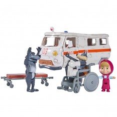 Masina Simba Masha and the Bear Ambulance cu accesorii :: Simba