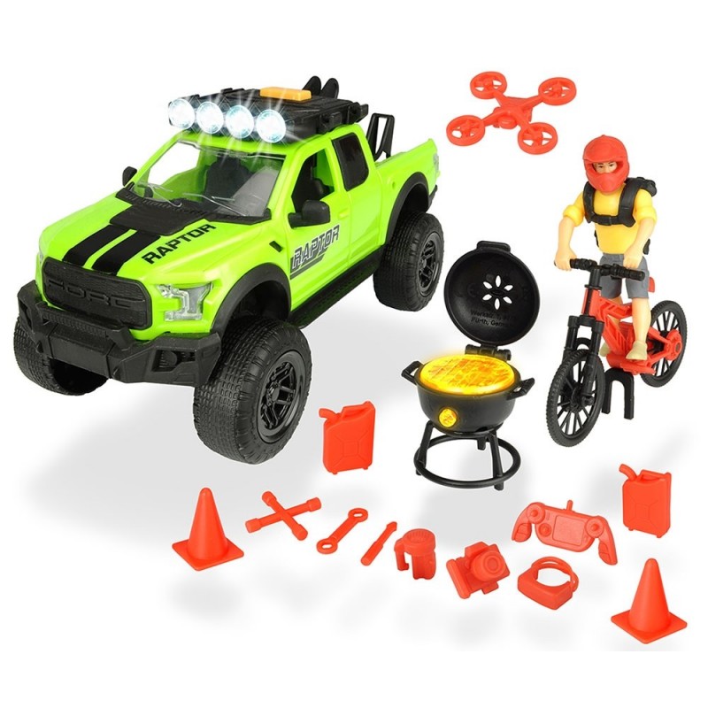 Masina Dickie Toys Playlife Bike Trail Set cu figurina si accesorii :: Dickie Toys