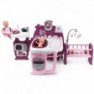 Centru de ingrijire pentru papusi Smoby Baby Nurse Doll`s Play Center mov cu 23 accesorii :: Smoby