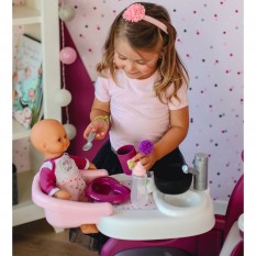 Centru de ingrijire pentru papusi Smoby Baby Nurse Doll`s Play Center mov cu 23 accesorii :: Smoby