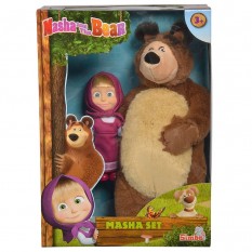 Set Simba Masha and The Bear papusa Masha 12 cm si ursulet de plus 25 cm :: Simba