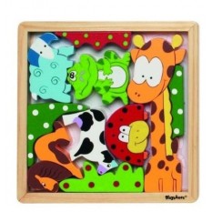 Joc puzzle din lemn Animale :: Playshoes