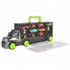 Camion Dickie Toys Carry and Store Transporter cu 4 masinute si accesorii :: Dickie Toys