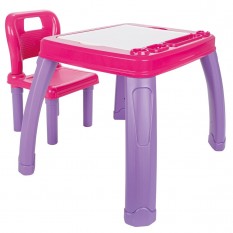 Set Masuta cu scaun pentru copii Pilsan Study Table pink :: Pilsan