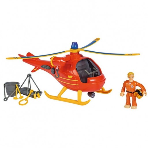 Jucarie Simba Elicopter Fireman Sam Wallaby cu figurina si accesorii :: Simba