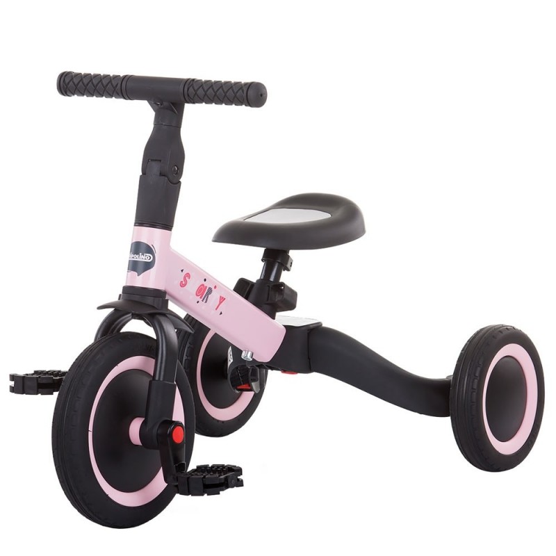 Tricicleta si bicicleta Chipolino Smarty 2 in 1 light pink :: Chipolino