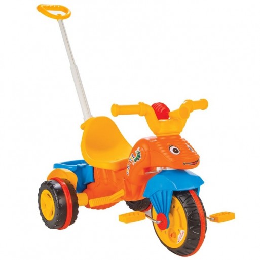 Tricicleta Pilsan Caterpillar orange cu maner :: Pilsan